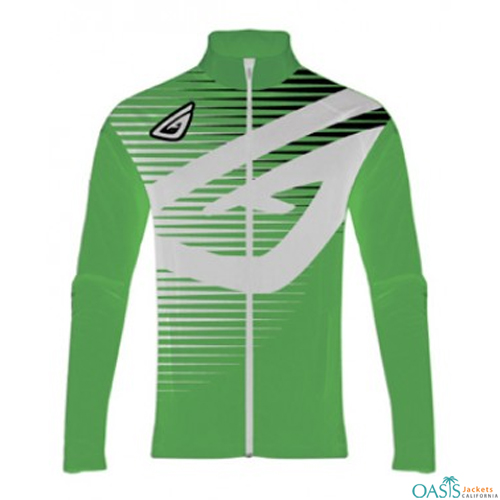 Green and White Sublimated Logo Jacket