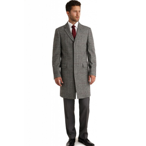 Grey Check Overcoat