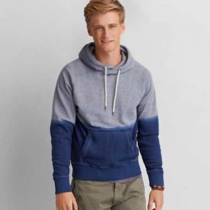Grey and Blue Hoodie Manufacturer for Men