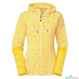 Lime Yellow Sublimation Hoodie Jacket