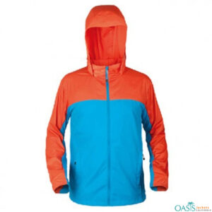 Orange and Blue Rain Jacket