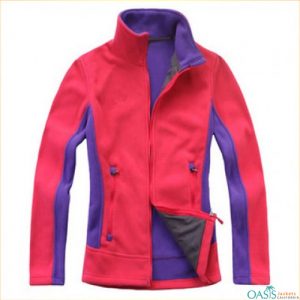 pink and purple fleece jacket