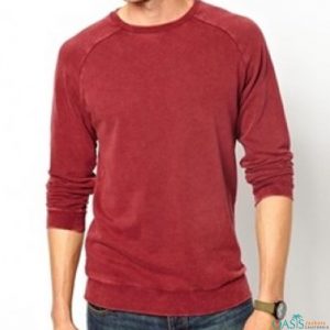 Red round neck sweatshirt