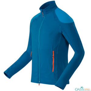 Wholesale Stylish Aqua Blue Fleece Micro Jacket