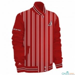 STRIPED GOLF JACKET IN RED