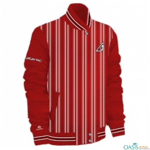 STRIPED GOLF JACKET IN RED