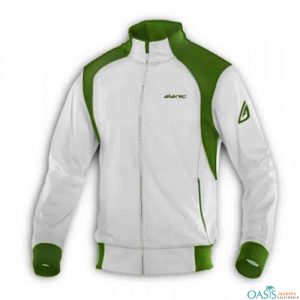 White and Green Fitness Jacket