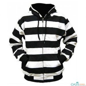 Zebra Pattern Hooded Jacket