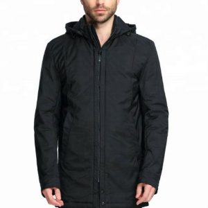 wholesale black hooded windbreaker jacket