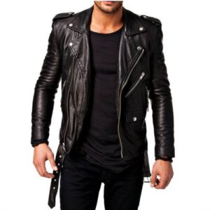 Wholesale Charming Black Leather Jacket