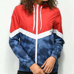Blue and Red Zipped Rain Jacket Manufacturer