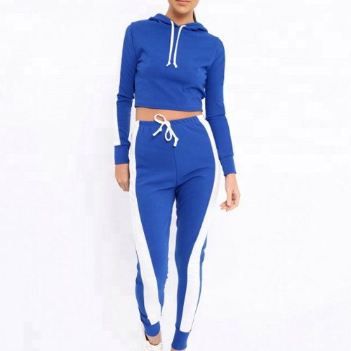 Wholesale Blue and White Relaxing Sports Tracksuits