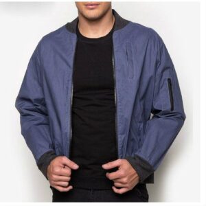 wholesale cerulean blue varsity jacket