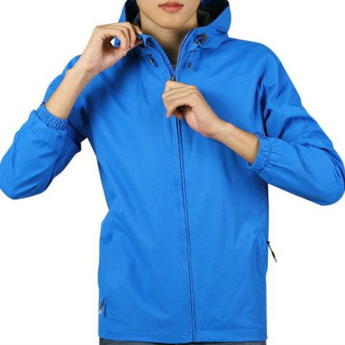 Wholesale Wind Breaker Navy Blue Hooded Jacket