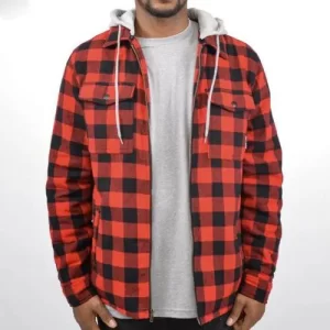 Wholesale Boys Hooded Flannel Shirt Jacket