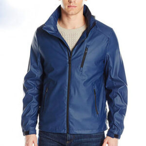 bright light blue rain jacket manufacturer