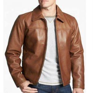 Wholesale Classy Brown Leather Jacket
