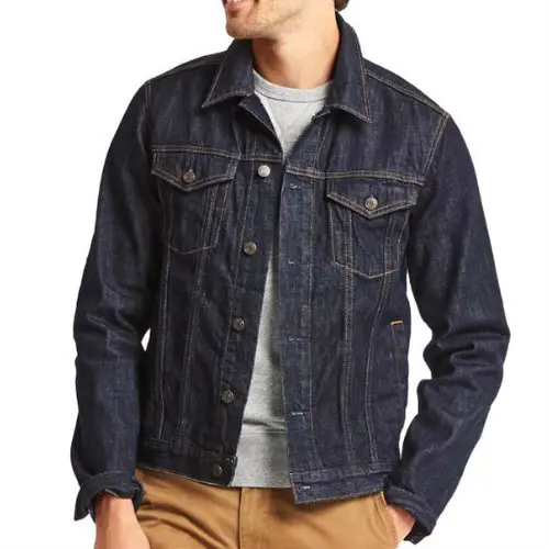 Wholesale Crisp Dark Blue Denim Jacket Manufacturers In USA,UK