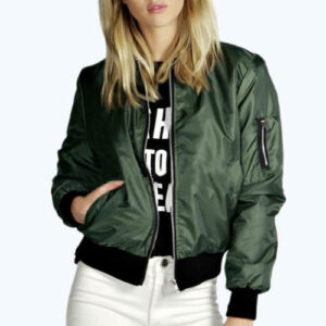 The Polished Green Bomber Jacket