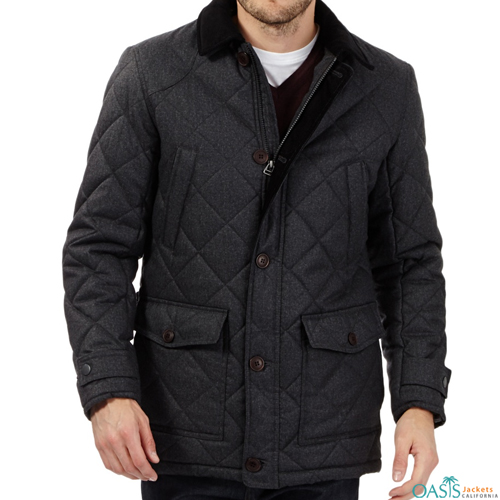 Mens Plus Quilted Jacket