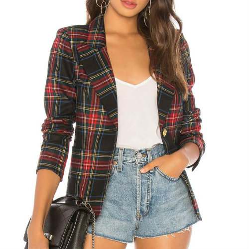 Wholesale Red and Black Flannel Jacket
