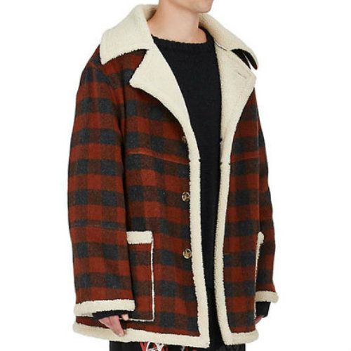 Wholesale Red Fur-Lined Flannel Jacket