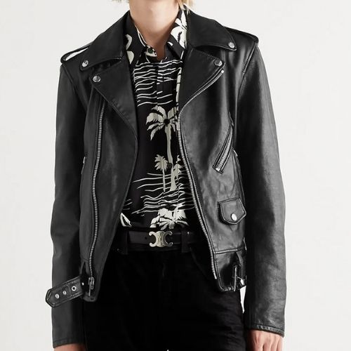 Wholesale Multidimensional Black Leather Jacket