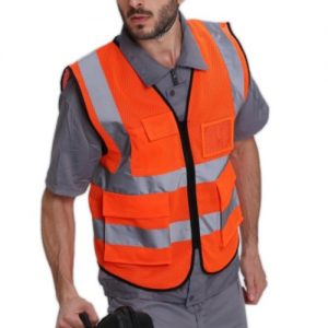 Wholesale Orange and White Safety Vests Manufacturer