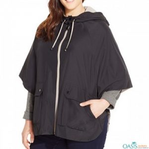 oversized hooded rain jacket