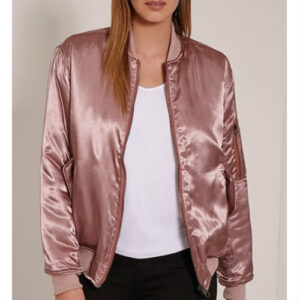 Pale Pink Satin Puffer Jacket Manufacturer