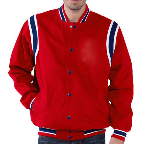 Wholesale Radiant Red Varsity Jacket