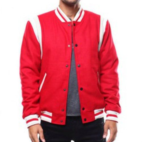 Wholesale Bright Red Varsity Jacket