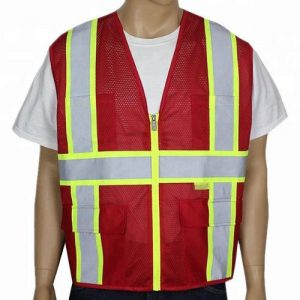 Wholesale Red and Yellow Safety Reflective Vests