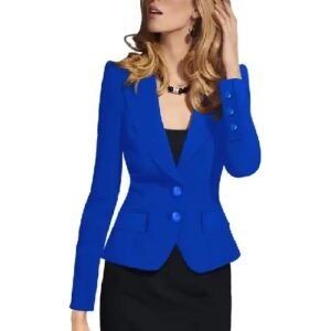 wholesale royal blue womens suit jacket