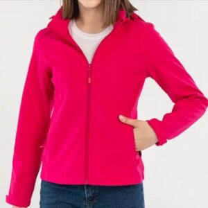 wholesale vibrant pink women softshell jacket