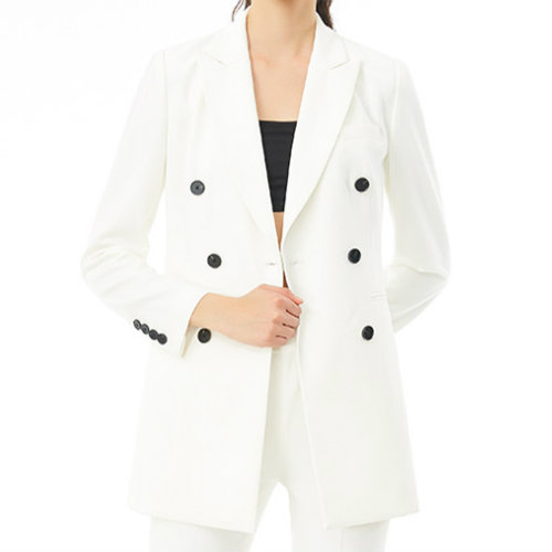 White Long Women’s Suit Jacket Manufacturer