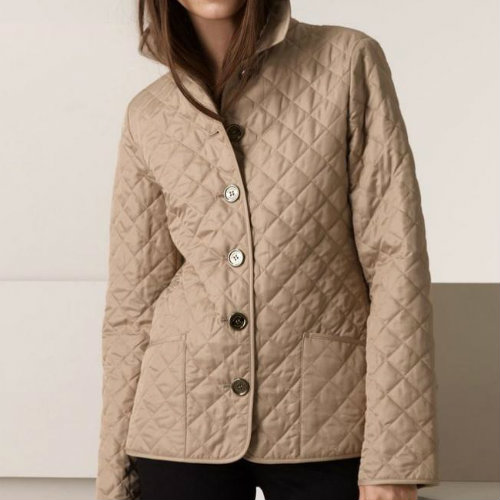 wholesale classy brown quilted jacket