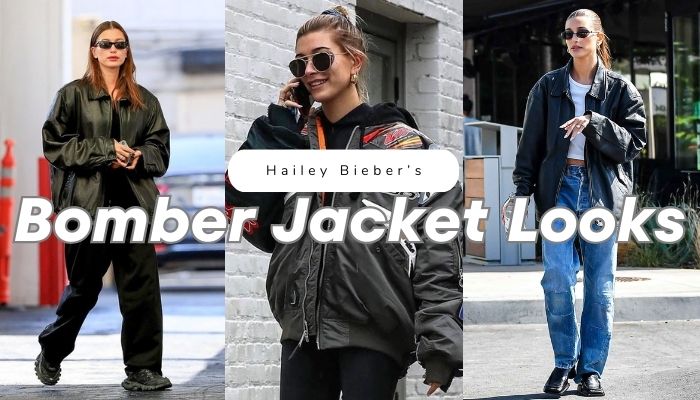 Hailey Bieber’s Spring/Summer Bomber Jacket Looks celebrities bomber jackets wholesaler