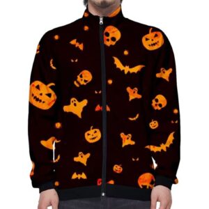 Halloween 3D Printed Casual Fleece Jacket Supplier