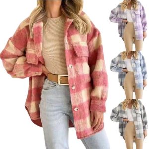 Woman Flannel Shacket Jackets Manufacturers