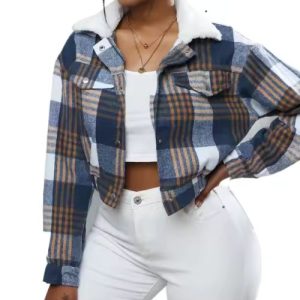 flannel crop shacket suppliers