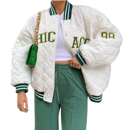 Women Embroidered Loose Bomber Jacket Manufacturer