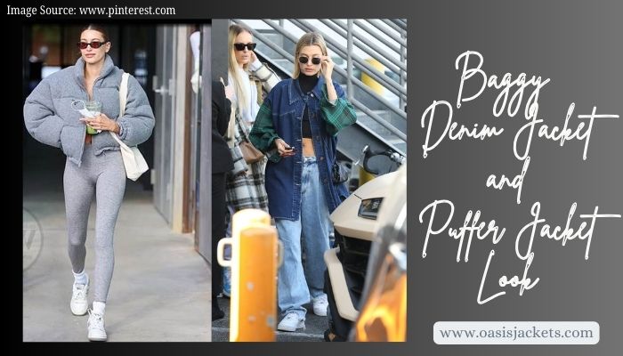 Hailey Bieber's Baggy Denim and the Puffer Jacket Look jackets suppliers