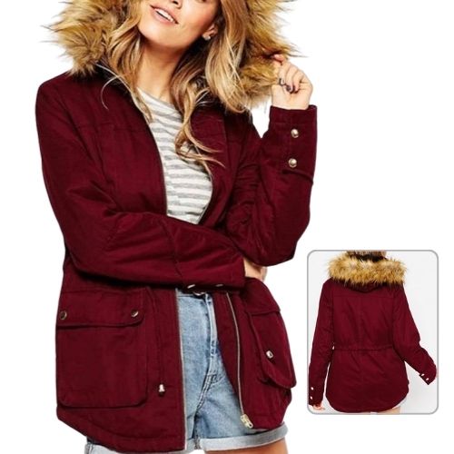 winter fur hooded parka jackets manufacturers