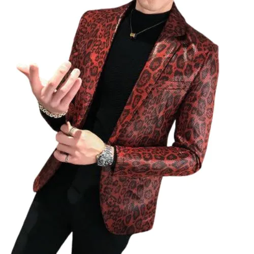 printed mens leather suit vendors