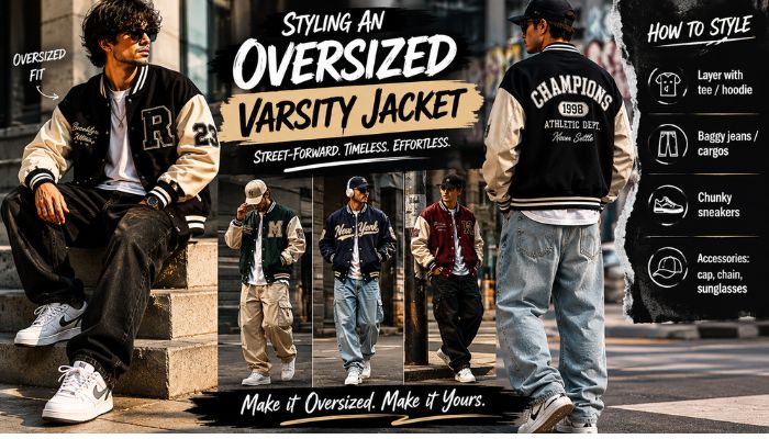 Street-forward Oversized Varsity Jackets varsity jackets in bulk