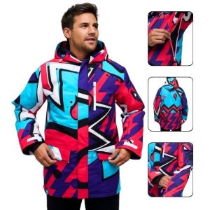 geometric print custom jacket manufacturers