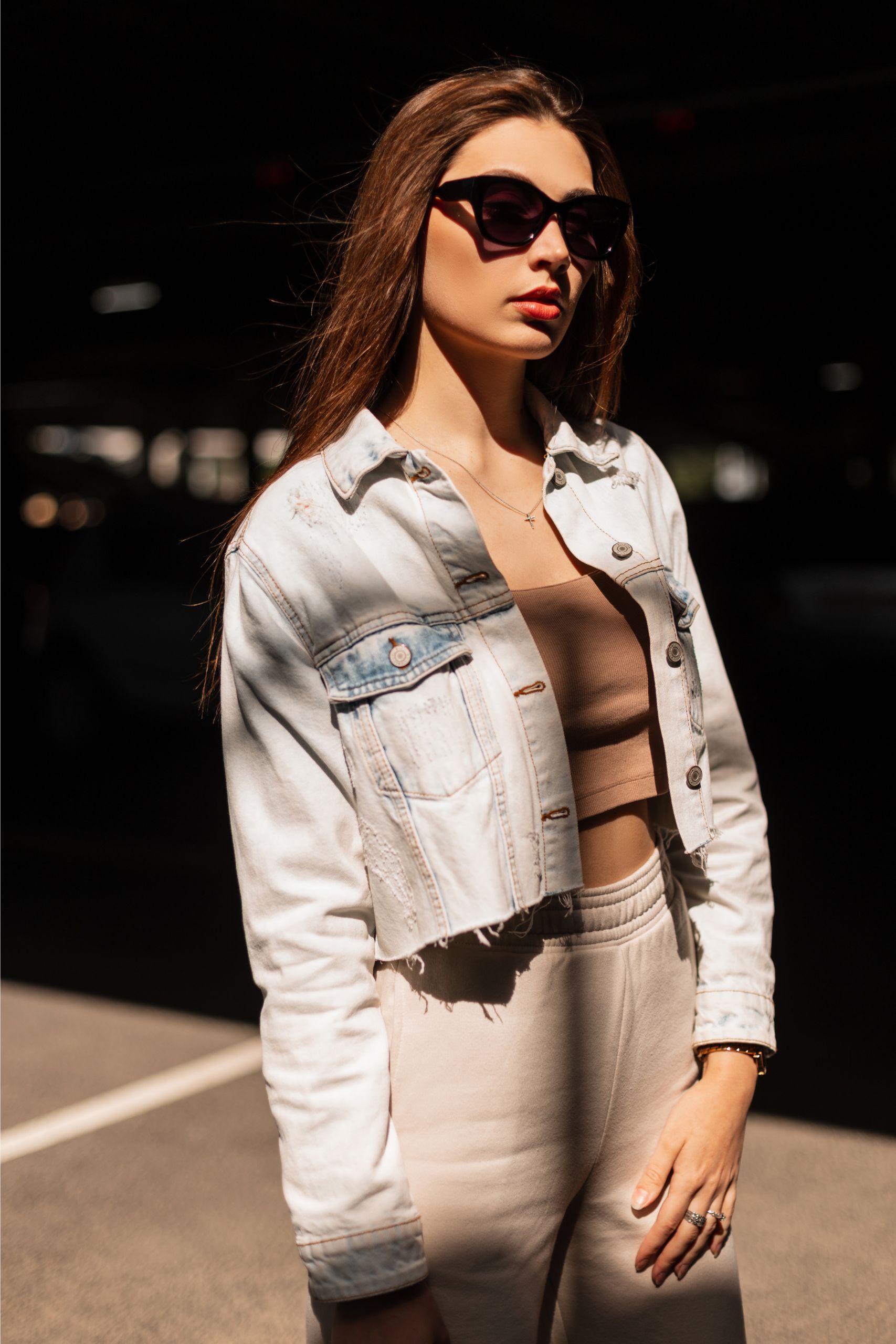 cropped denim jackets supplier