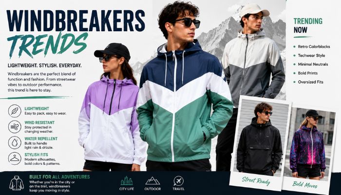 Leading Silhouette and Design Trends for Windbreakers wholesale windbreaker jacket vendors
