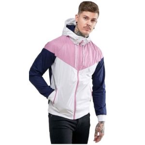 color block hooded windbreaker jacket suppliers